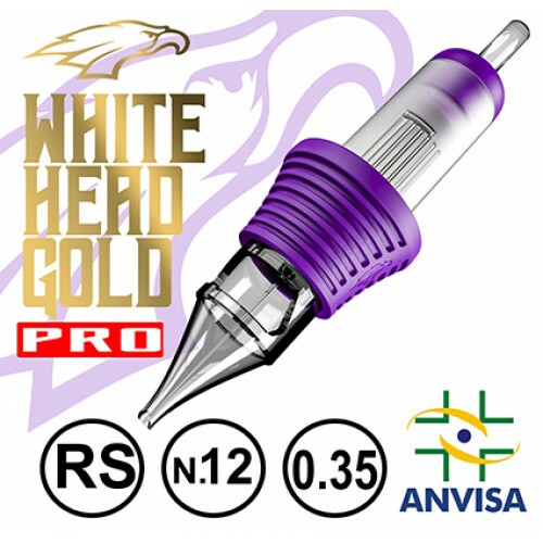 CARTUCHO COM AGULHA WHITE HEAD GOLD 0,35mm Ref.07RS-12 PRO